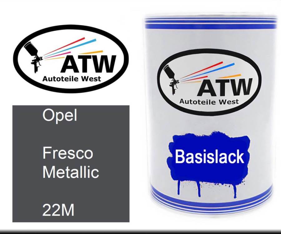 Opel, Fresco Metallic, 22M: 500ml Lackdose, von ATW Autoteile West.